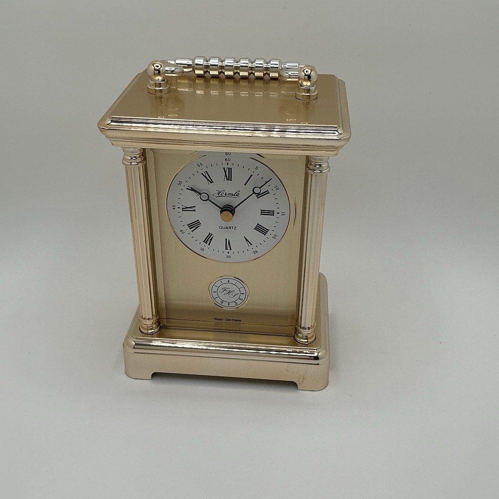 Vintage Style Table Mantel- silver Tone-Classic Decorative Timepiece